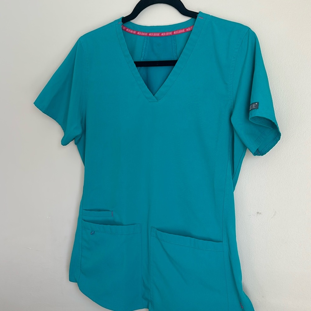 Teal scrub top